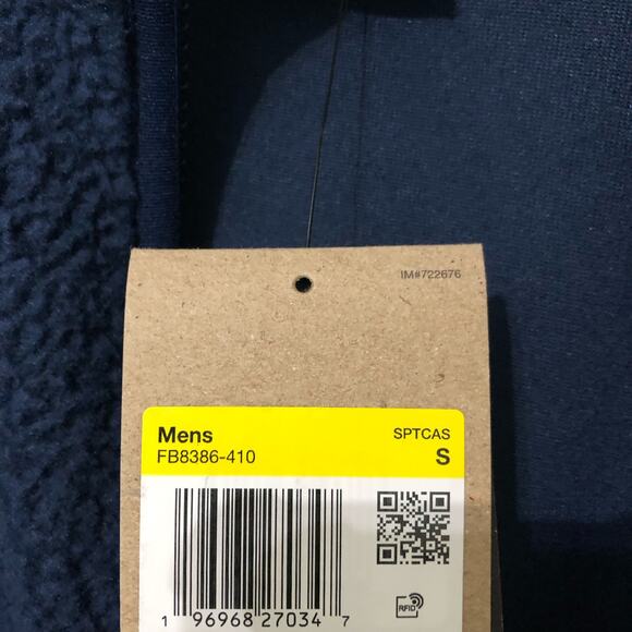 Nike Mens Jacket Size Small Navy Blue Embroidered‎ Logo Outdoor Full Zip NWT - Picture 5 of 8